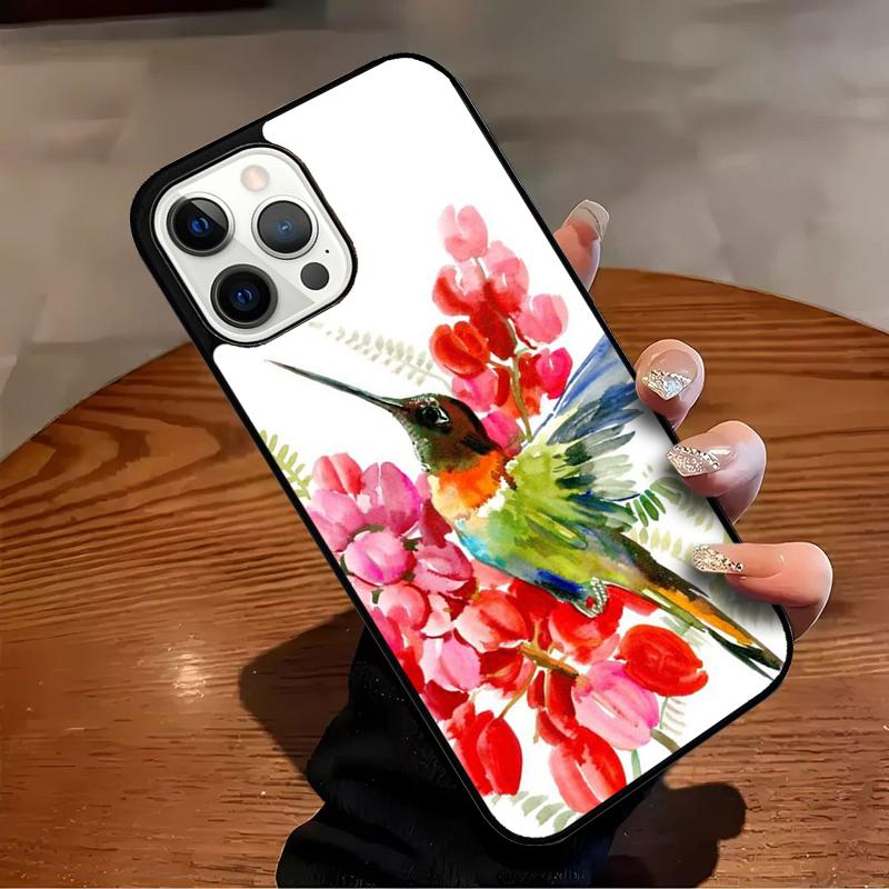 Lovely Birds Hummingbird Phone Case For iPhone 17 Air 16 15 14 13 12 11 Pro Max Max Plus Bumper Case Cover