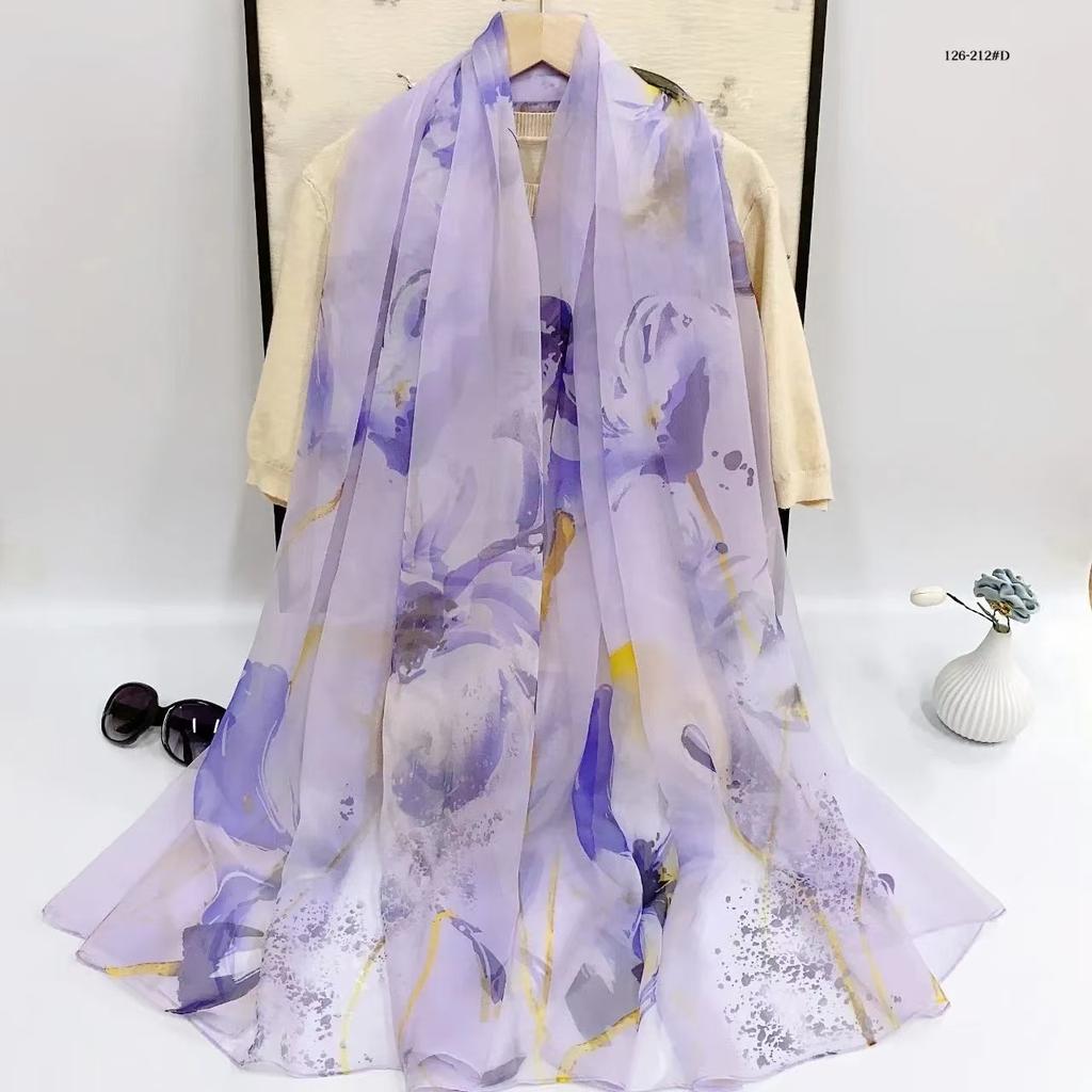 Silk Scarf Foulard Female Headbanda Luxury Hijab Women Soft Warm Pashmina Beach Scarves Echarpe Shawl Large Wrap Echarpe Bandana