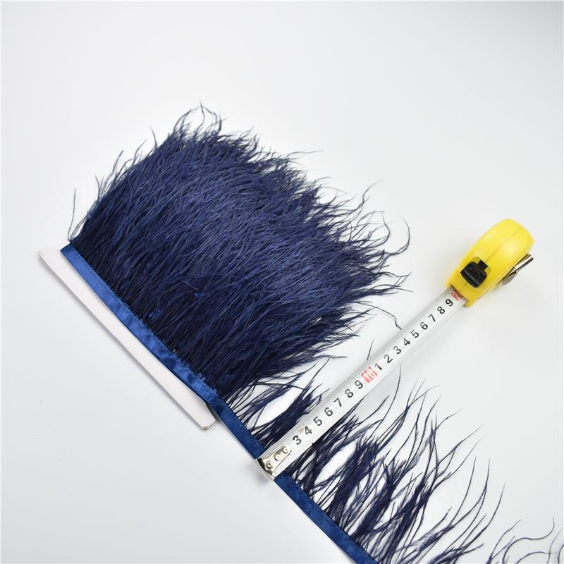 Перья1Метр Натуральная бахрома из страусиных перьев 8-10 см Цветные пушистые перья Отделка для шитья платьев Декор одежды Декор для вечеринок