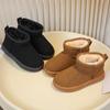 Children Snow Boots Boys Girls Big Kids Autumn Winter Warm Thermal Thick Plush Cotton Ankle Boots 2024 New Classic Size 26-37
