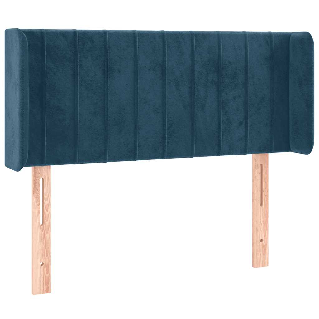 LED Headboard Dark Blue 103 x 16 x 78 88 cm Velvet