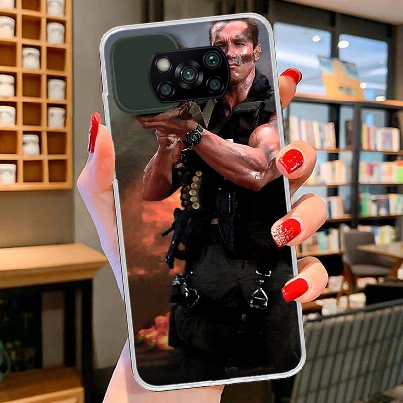 Arnold Schwarzenegger Terminator Cover Phone Case For Xiaomi Poco F7 Ultra X7 X6 X5 Pro M7 Redmi 15C 15 13C 13 12C 12 10C 10 9A