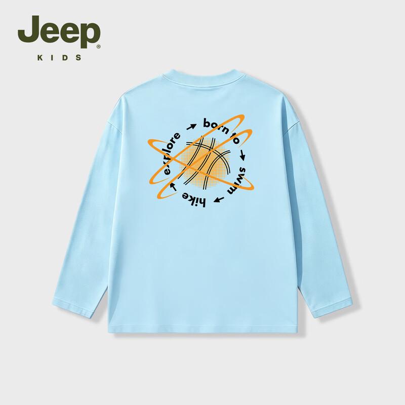 Jeep Однотонная детская футболка с длинным рукавом