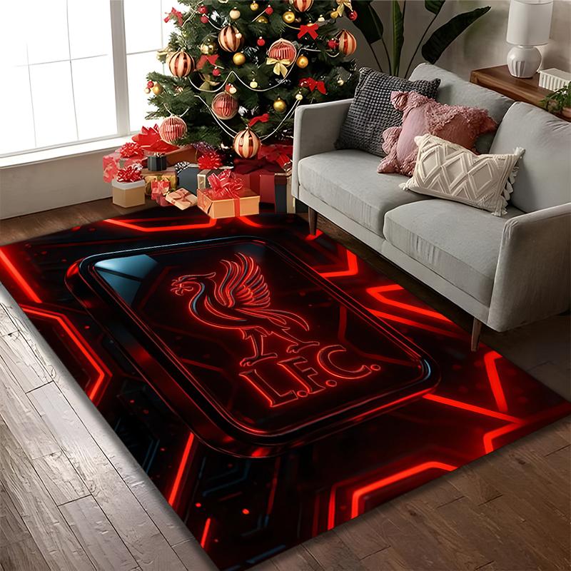 Liverpool FC Carpet, Non-slip Office Chair Rug, Digital Print Home Area Rug, Unique Festival Decorations