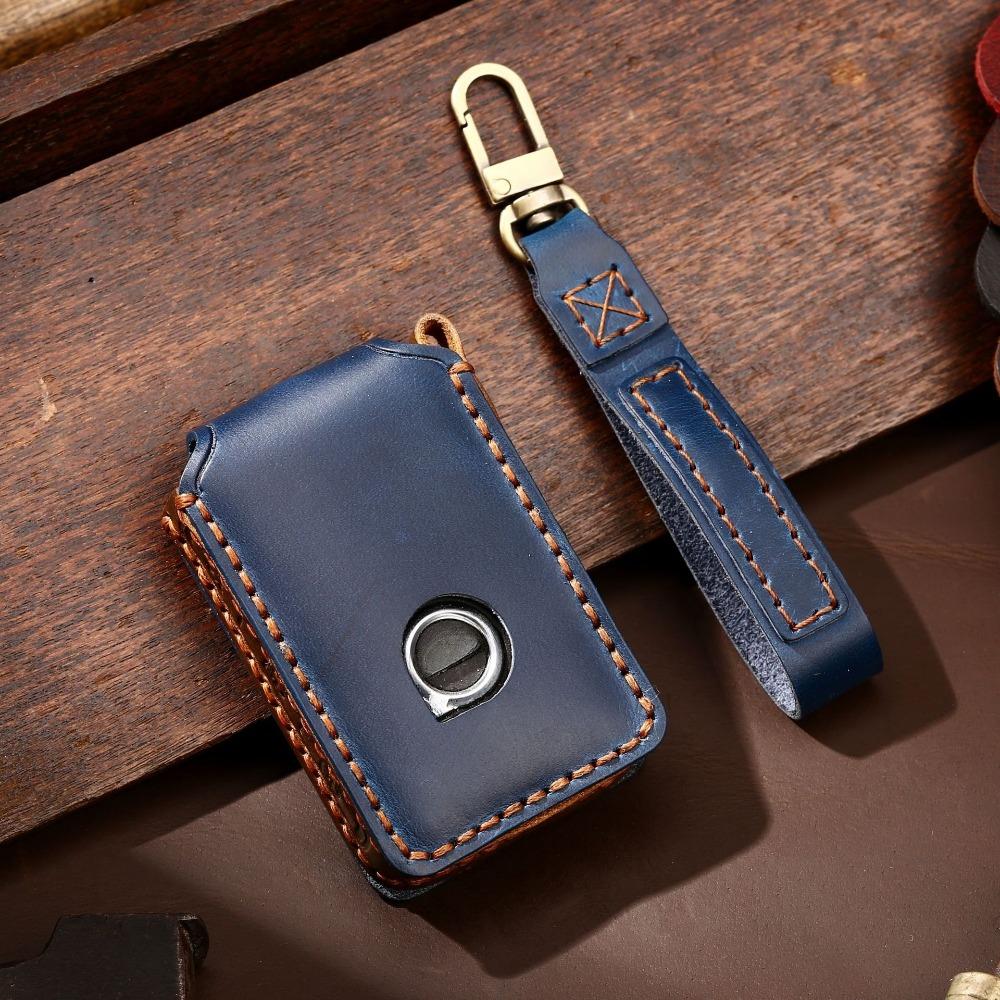 Handmade Car Key Cover for Volvo XC60 XC90 S90 Premium Leather Key Case Protector