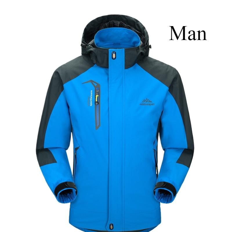 Уличная куртка-хардшелл для пар Однослойная спортивная одежда для мужчин и женщин Тонкая ветрозащитная и водонепроницаемая Демисезонная длинная куртка