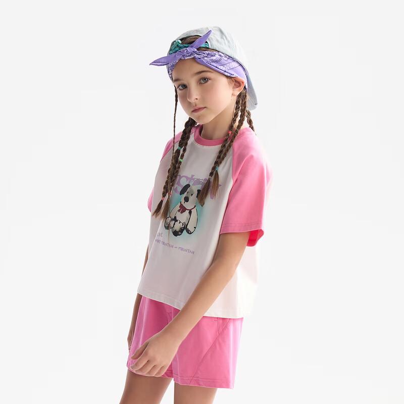 MQD Girls' Summer Letter Print Short-Sleeve T-shirt