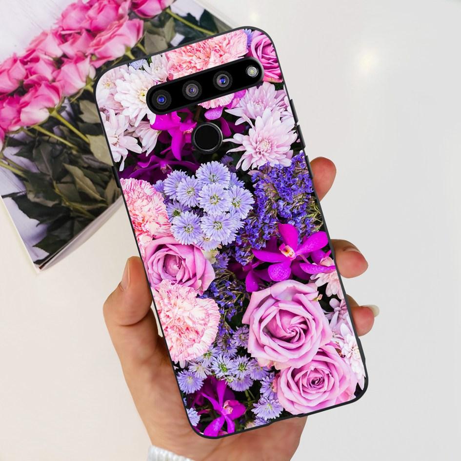 Чехол-крышка для LG V35 ThinQ Для LG V40 V50 V50S ThinQ Ударопрочные силиконовые чехлы Модный Цветочный Мягкий Funda Для LGV50 ThinQ Бампер