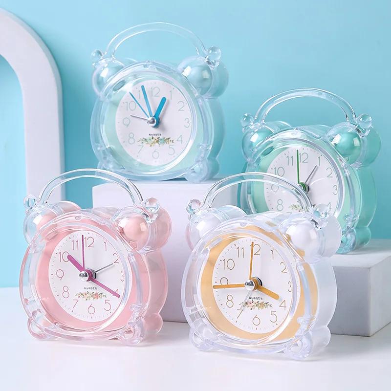 New Cute Luminous Alarm Clock - Creative Silent Snooze Wake-Up Clock for Boys and Girls
