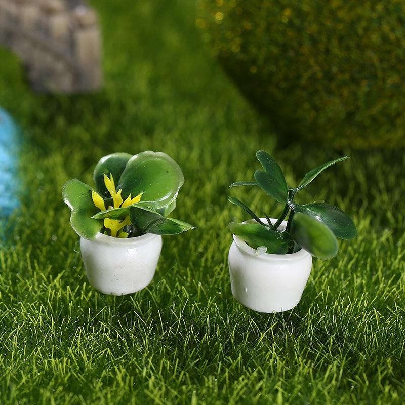 Miniature Plant Models of Simulated Potted Plants Finished Round Art Landscape Micro-landscape Ornaments