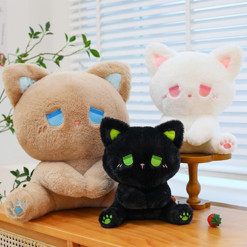 Emo Bear Black Cat Plush Toy Comfortable Stuffed Animal Doll Lovely Plush Bear Doll Toy Home Decor