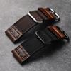 Ремешок для часов Высококачественный износостойкий ремешок из натуральной кожи 20 22 24 мм Износостойкий мягкий дышащий водонепроницаемый мужской браслет в винтажном стиле
