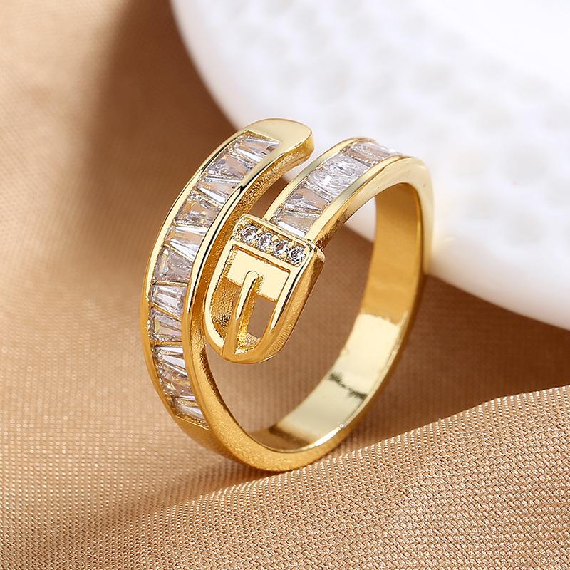 925 Sterling Silver Ring Open Adjustable Silver/Gold for Women Exquisite Student Girlfriend Jewelry Accessories Wedding Party
