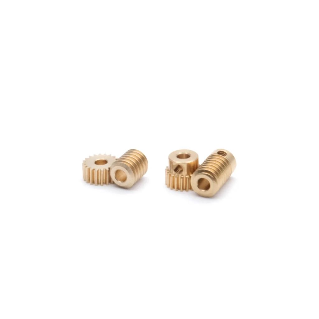 1:20 Turbine Set 0.4M 20T 3mm Brass Worm Reduction Gear 90-Degree Drive DIY Car Model