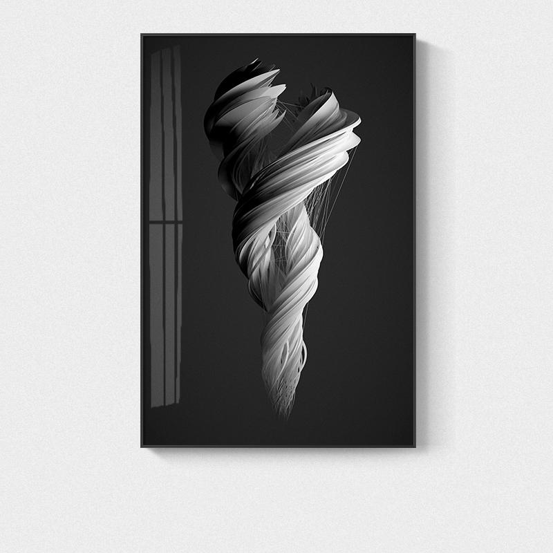 Абстрактное скандинавское черно-белое современное настенное искусство в стиле рок, украшение для крыльца, настенные картины для декора коридора, гостиной