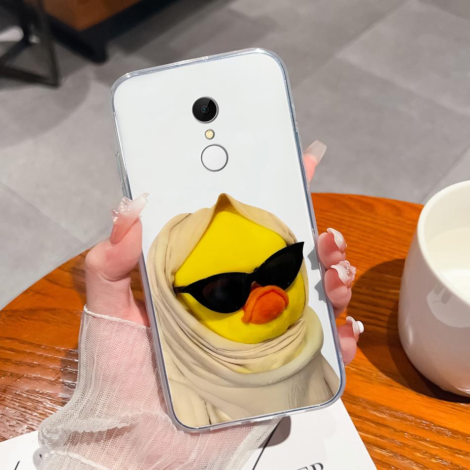 Чехол для телефона Redmi 5 Plus 5A, смешной мультяшный узор, мягкий тонкий ТПУ, прозрачный силиконовый чехол для Redmi 5+, легкий Funda