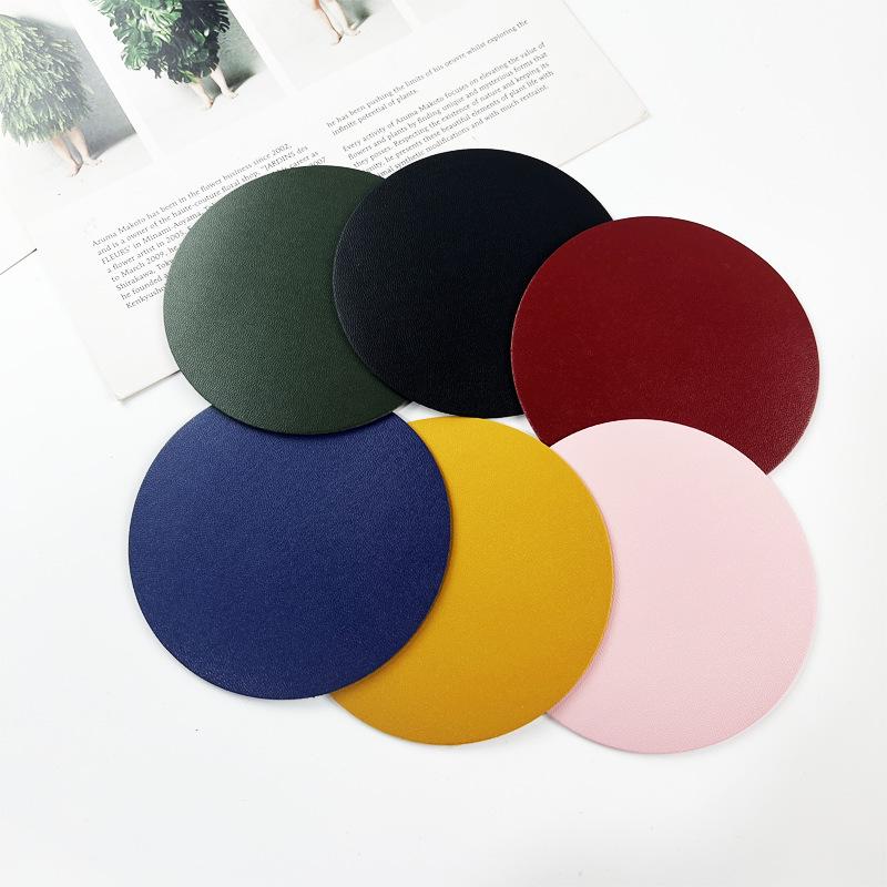 Двусторонние водонепроницаемые нескользящие подставки Cross-Border из искусственной кожи - настраиваемые изоляционные прокладки с корпоративным логотипом