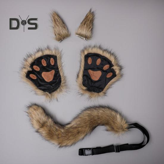 1 пара зимних перчаток, волчьи лапы, лисьи когти, варежки, приятные для кожи, термоизоляционные перчатки, костюм для косплея на вечеринку