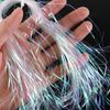 Ширина 1 мм Мишура для вязания мушек Чешуя рыбы Глисс Свечение Пряди Гофрированные Пряди Флэша Соленая вода