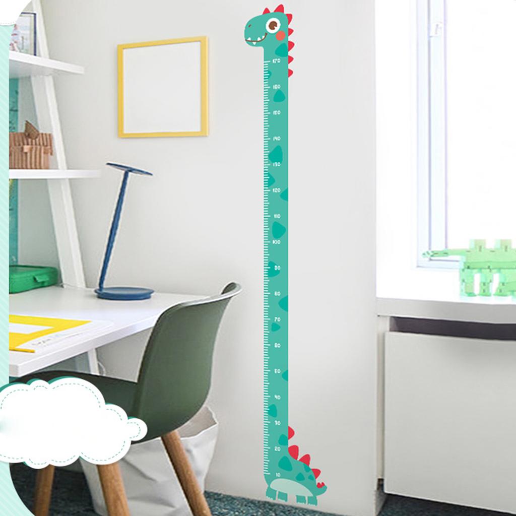 Cute Cartoon Children's Height Chart Sticker Fun and Educational Dinosaur/Giraffe Wall Height Measuring Ruler Decor