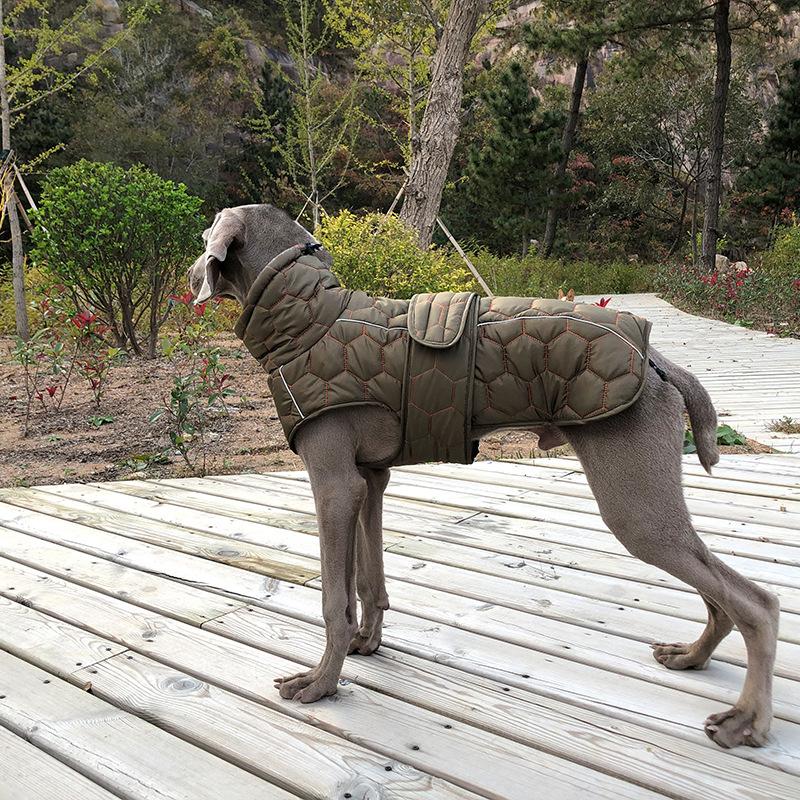 Зимняя куртка для собаки, светоотражающий комбинезон, теплое пальто с флисовой подкладкой для маленьких и средних собак, питомец, уиппет, грейхаунд, зимняя теплая одежда