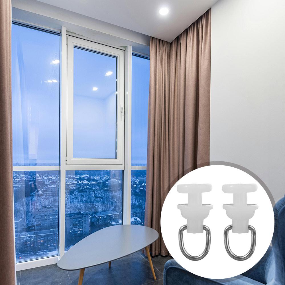 50 шт. Пластиковые глайдеры для шторной направляющей, прочные и надежные ролики-крючки для штор, шторы для комнаты