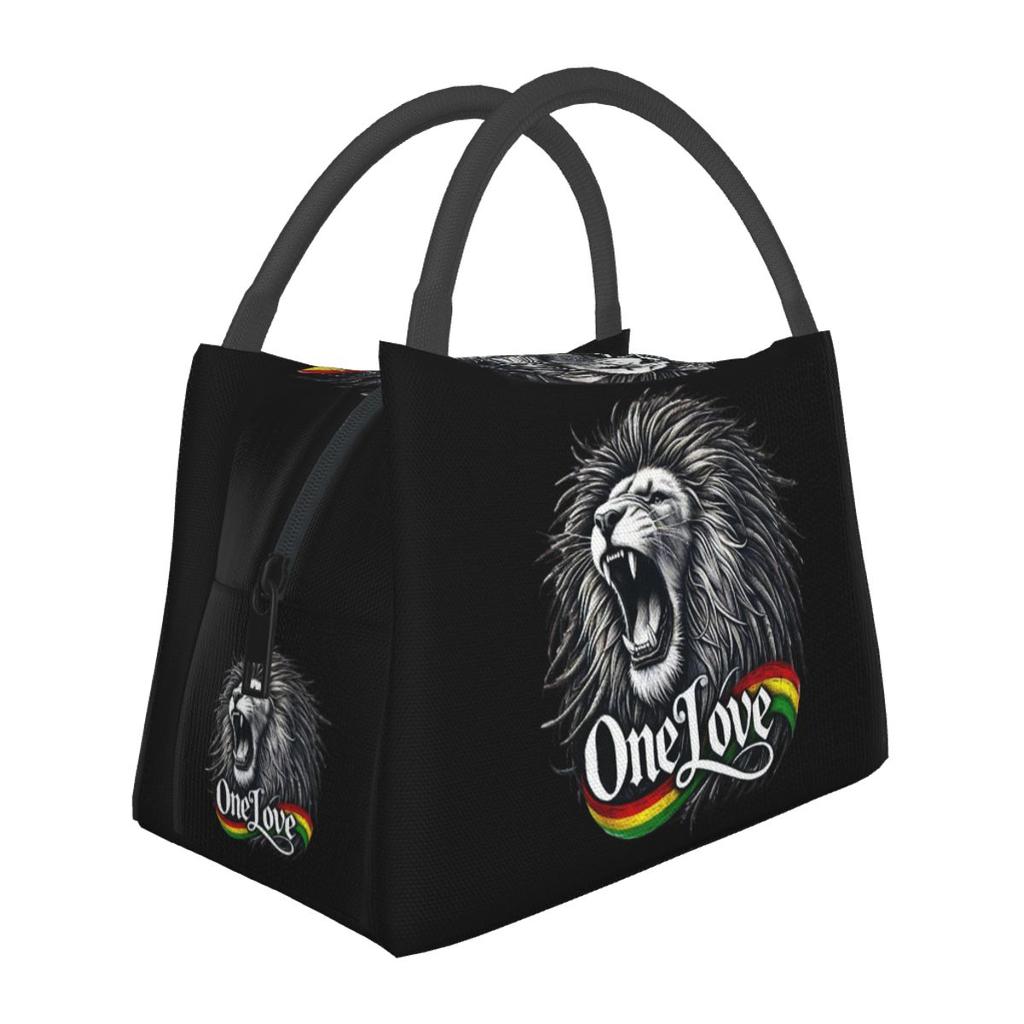 Rastafarian Amaiquina Reggae Rasta Lion Street Skullies Insulated Lunch Bag Picnic Storage Food Boxes Thermal Lunch Box Tote