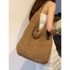 Idle Style Straw Bag Women Summer 2025 New Seaside Vacation Shoulder Woven Bag Large Capacity Commuter Tote Bag