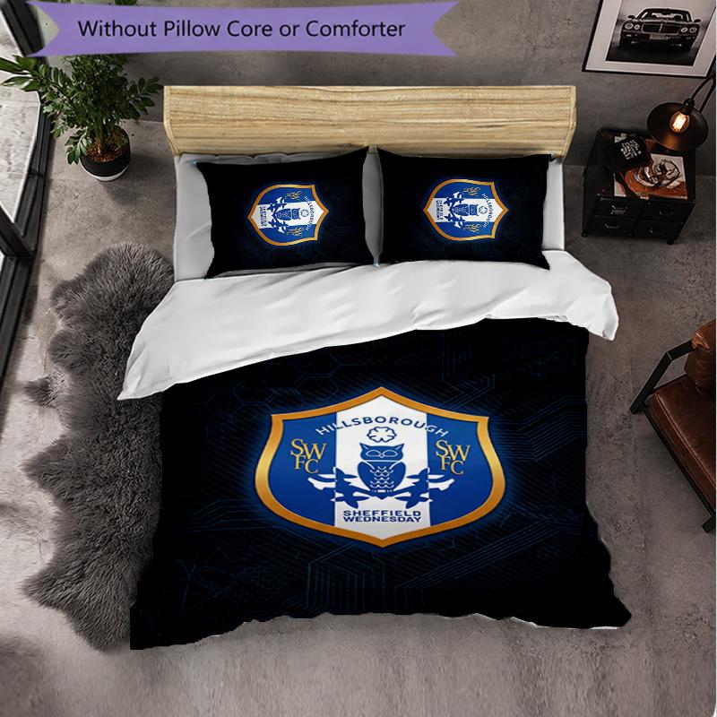 Sheffield Wednesday Themed Bedding 3Pcs Duvet Cover Set Decorative Bed Linen For Teen Room Home Decoration
