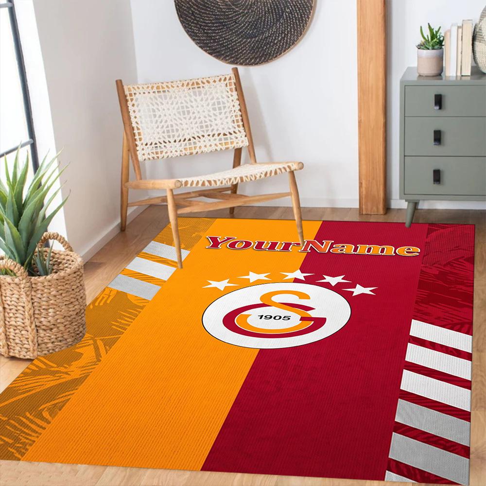 Galatasaray Customizable Name Floor Rug Office Rug Perfect For Bedrooms Dormitory Playrooms Dining Room Antislip Carpet Decorate Offices