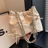 Shoulder Small Bag Women's New Fashion Bow Chain Bag Versatile Oblique Span Bag