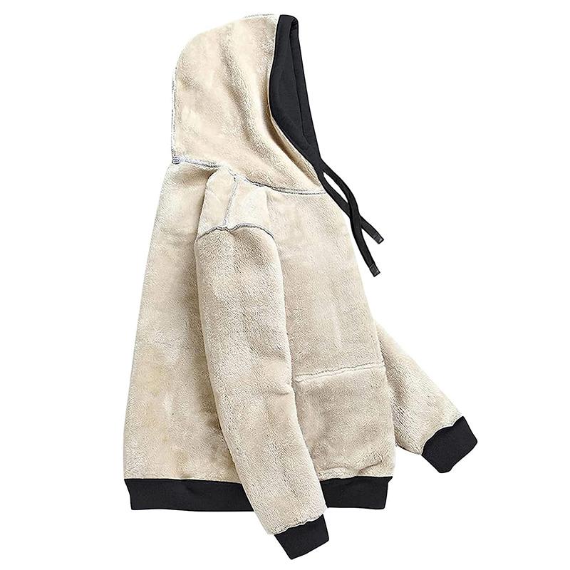 Осень и зима, новый женский плюшевый утепленный свитер с капюшоном, спортивная куртка-свитер