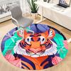 1pc Tiger Nature Office Round Area Rug,  Mat Suitable For Office, Under Office Chairs Bedroom Living Room Home Decor, Room Deco