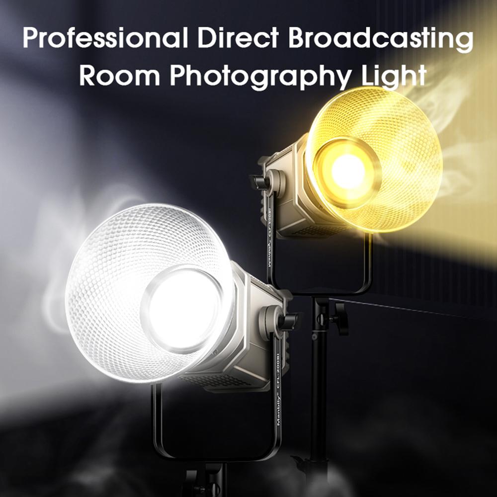 Manbily CFL-200Bi 200 Вт светодиодный студийный видеосвет непрерывного света 3000K-6500K для фотосъемки COB Light