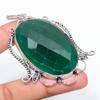 Emerald Natural Gemstone Handmade 925 Sterling Silver Pendant 3.15" C0y22