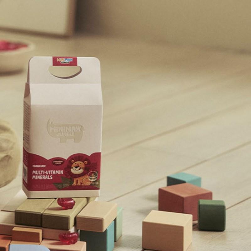 Mini Max Jungle Multivitamin Mineral Strawberry Flavor 120g, 30 Tablets, 3 Units