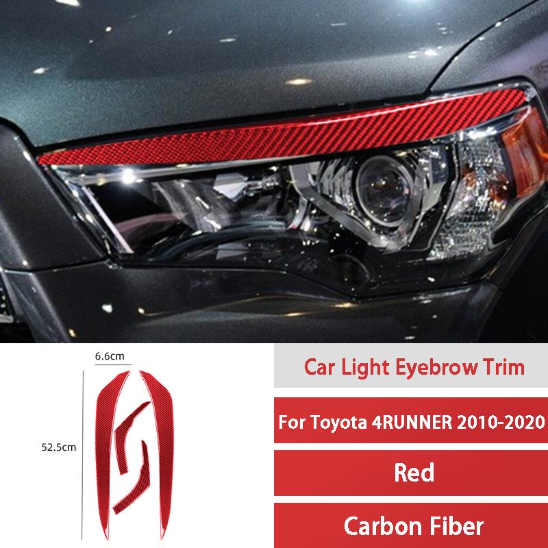Автомобильная отделка из настоящего углеродного волокна красного цвета для Toyota 4RUNNER 2010- приборная консоль, панель переключения передач, украшение