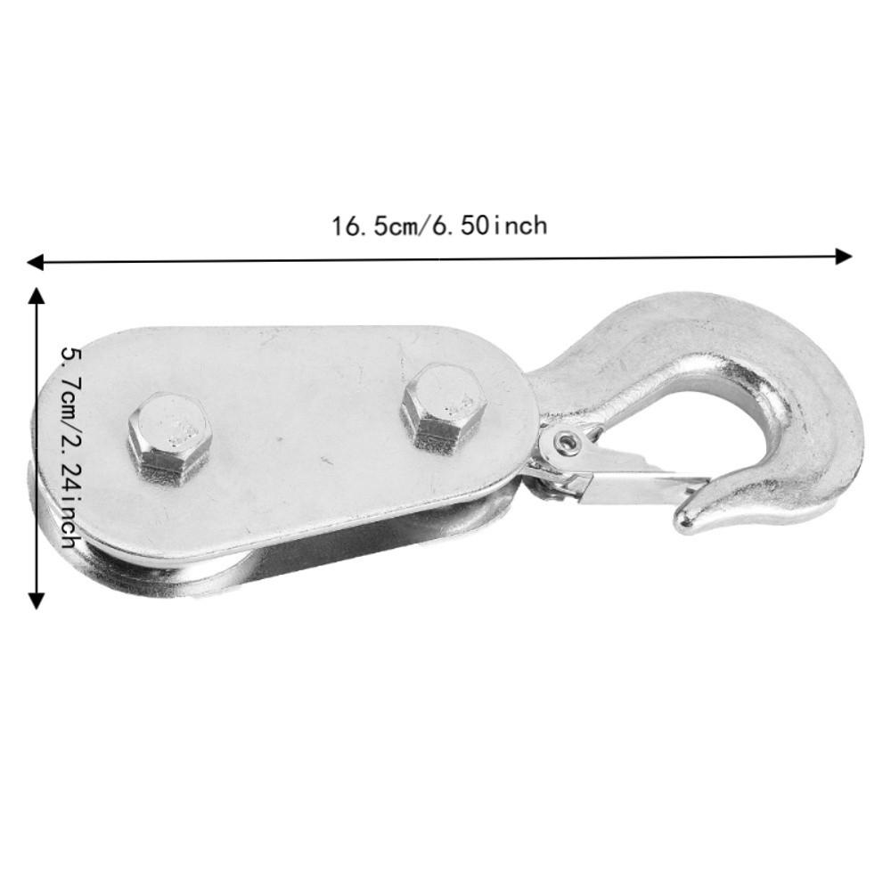 2 Ton Capacity Snatch Block Metal Lifting Block Hoist Durable Wire Rope Lifting Pulley For UTV