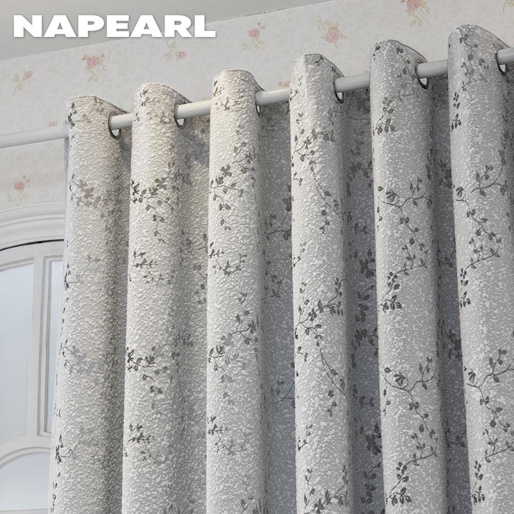 1 шт. NAPEARL Винтажные Жаккардовые Шторы в Сельском Стиле, Серые Плетеные Ветви Лианы Листья Тюль для Спальни Гостиной Домашний Декор