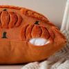 2Pcs Halloween Decoration Throw Pillow Cover Pumpkin Ghost Quilting Plush Autumn Thanksgiving Harvest Home Living Room Decor