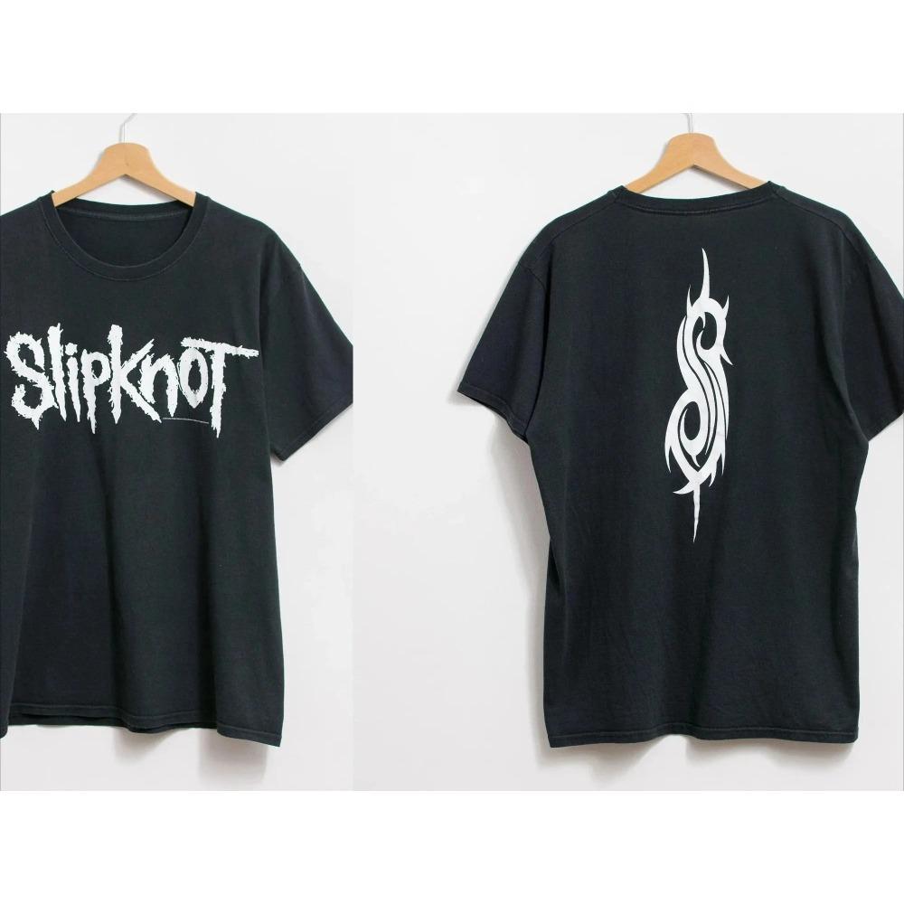Классическая футболка Slipknot с масками участников группы, Унисекс, Уличная одежда для фанатов Nu-Metal, Повседневная футболка с коротким рукавом, 100% хлопок
