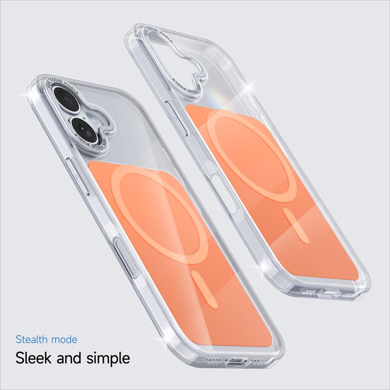 Магнитный прозрачный чехол для iPhone 17 Pro Max, Совместим с iPhone 14