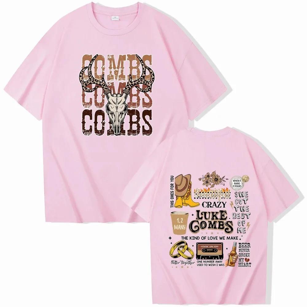 Западные футболки с кантри-музыкой Люка Комбса для мужчин и женщин, Харадзюку, с круглым вырезом, с коротким рукавом, аниме-футболки, подарок для фанатов