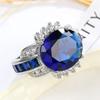 Ювелирные кольца SODROV с большим синим цирконием для женщин