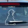 Vinyl Car Sticker Dog Windshield Dogs Sticker Interesting Tail Wiper Decals Removable Murals