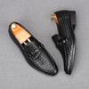 New Men's White Brown Knit Pattern Wedding Dress Shoes Male Casual Flats Loafers Homecoming Prom Zapatillas Hombre