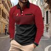Autumn Men's Long Sleeved Polo Shirt with Fake Pocket Design Fashionable Men's Top T-shirt Item