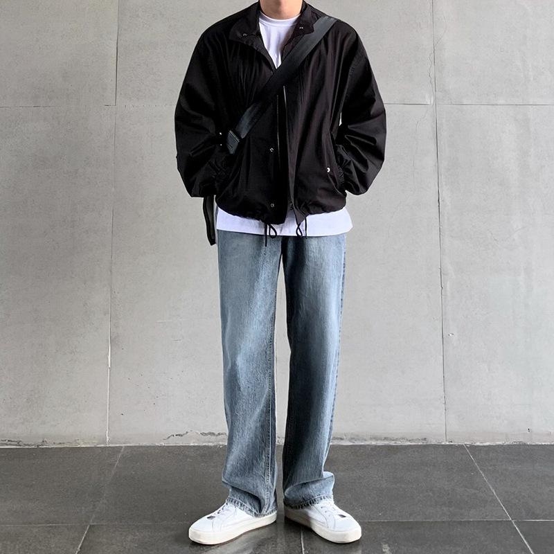 Мужская куртка с лацканами, весна и осень, корейский стиль, свободные тонкие топы, универсальные куртки, рабочие куртки