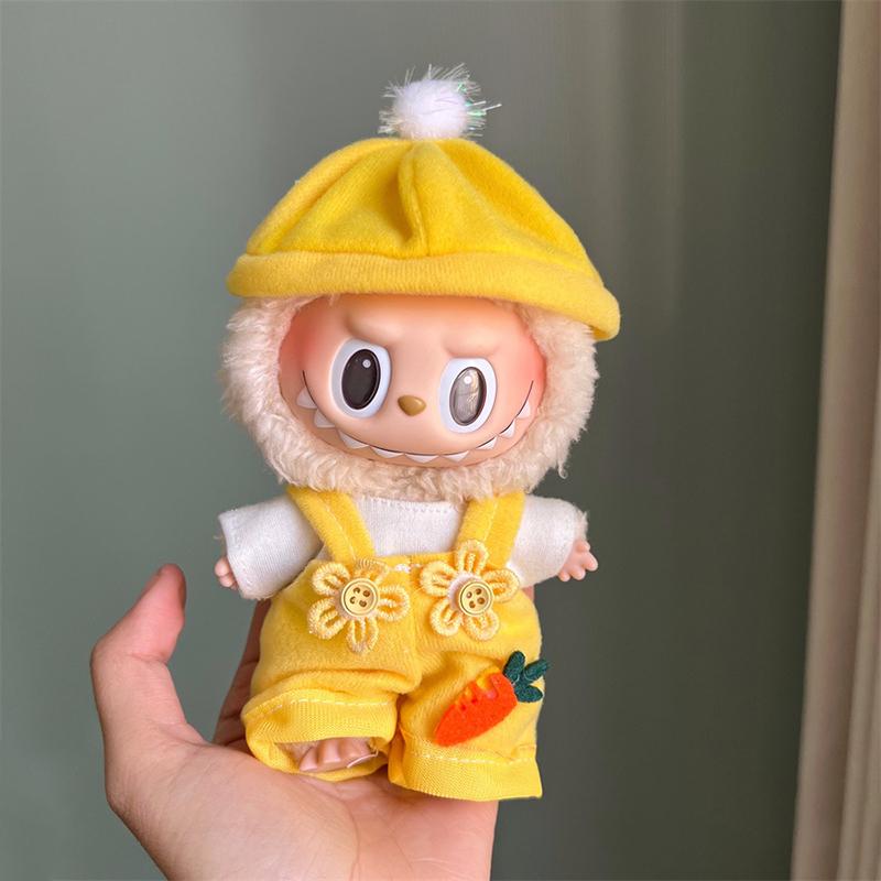 Одежда для мини-кукол, аксессуары для плюшевой виниловой куклы Лабубу, сменный костюм для хлопковой куклы, только одежда для детей, подарок