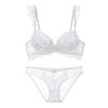 French Sexy Steel Rimless Breathable Comfortable Lace Underwear Women's Thin Top and Thick Bottom Small Breasts Gather Top Bras
